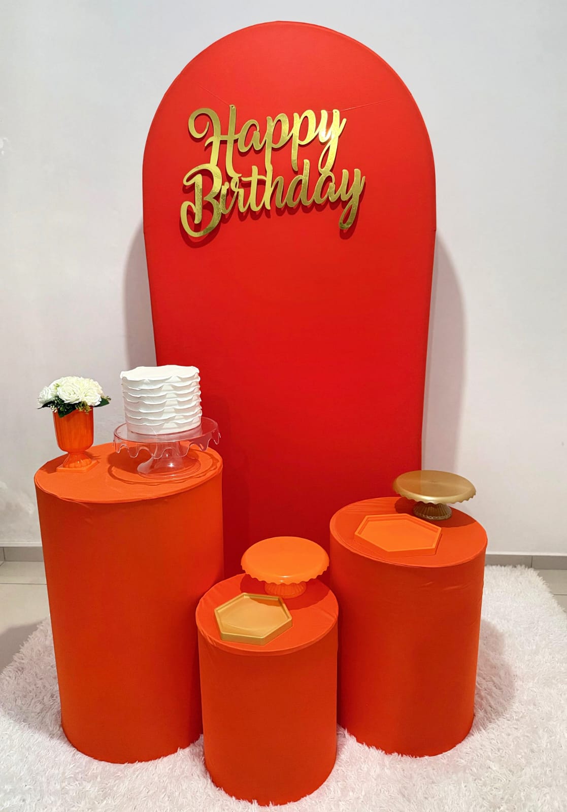 Decoração Adulta Laranja com Madeira