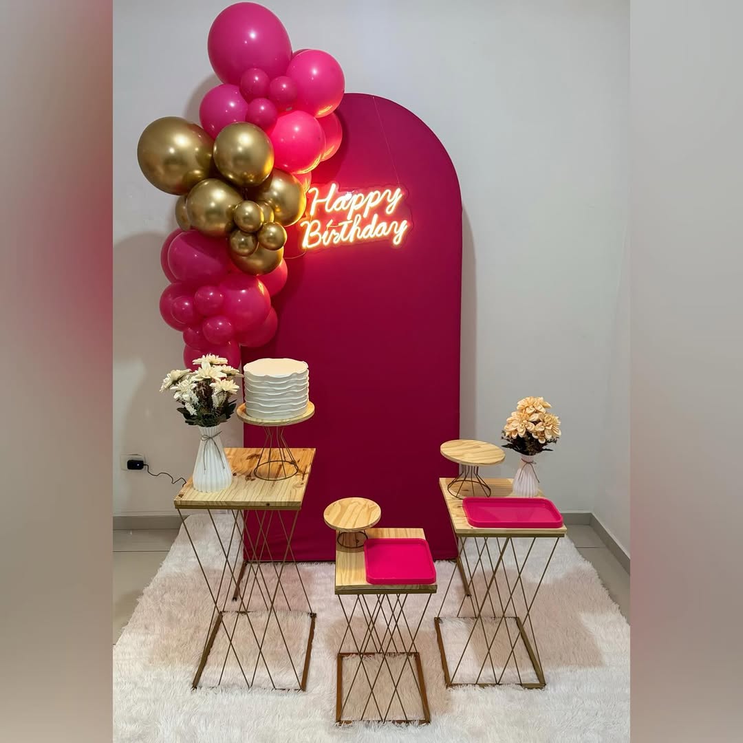 Decoração Adulta Pink com Led